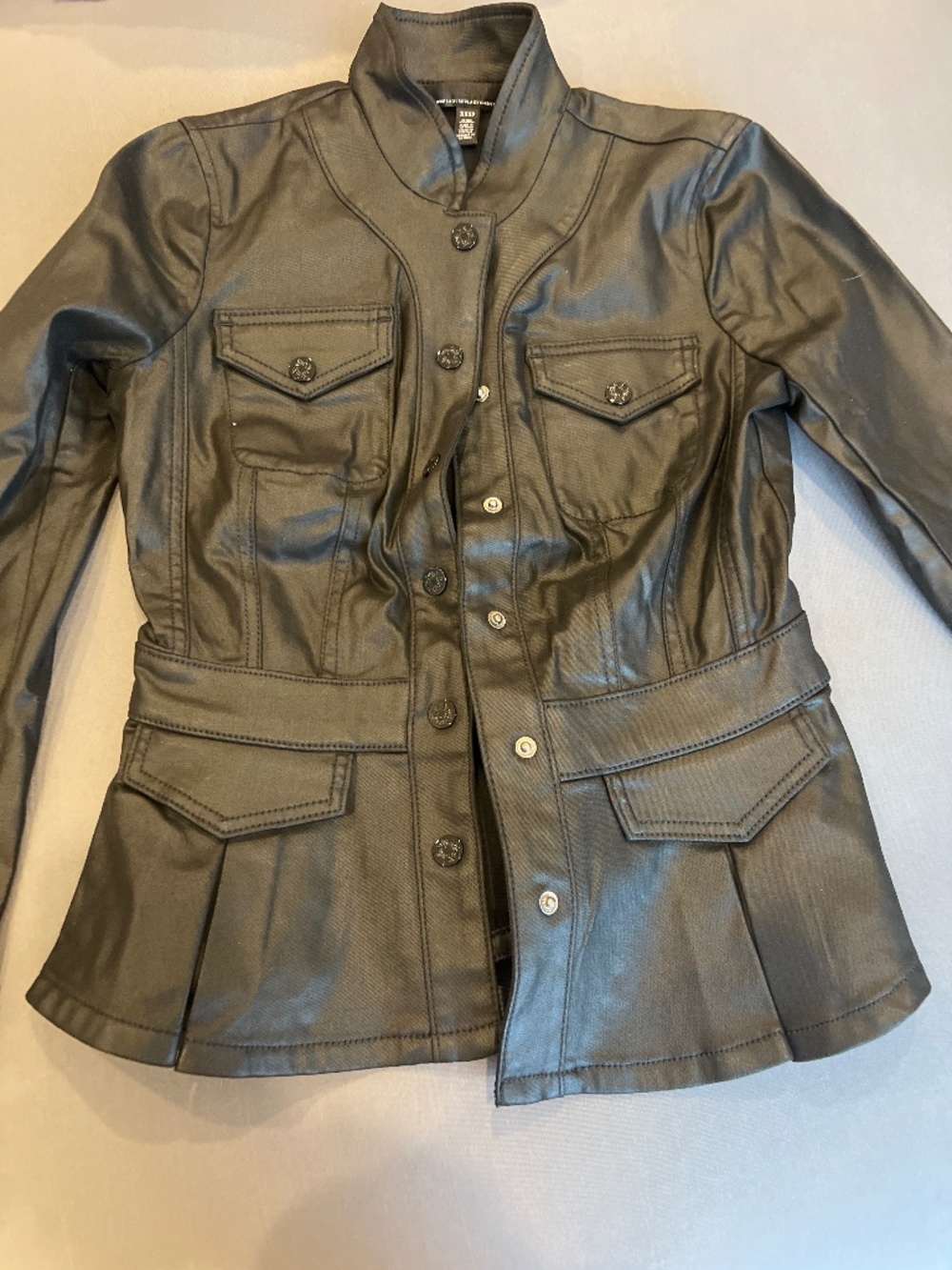 Faux black  leather jacket